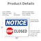 Signmission Closed, 10 in W x Rectangle, Plastic OS-2PACK-NS-P-710-L-10684 - alternate 6